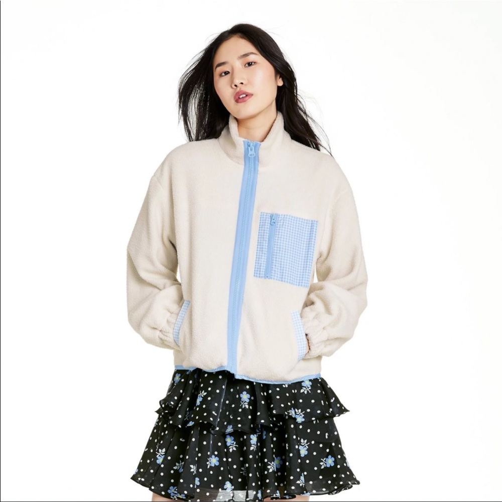 Sandy Liang x Target Gingham Pocket Sherpa Jacket Size XL
